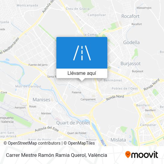 Mapa Carrer Mestre Ramón Ramia Querol