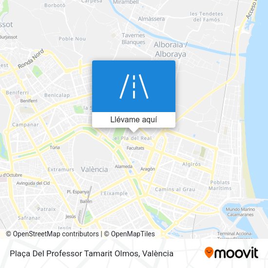 Mapa Plaça Del Professor Tamarit Olmos