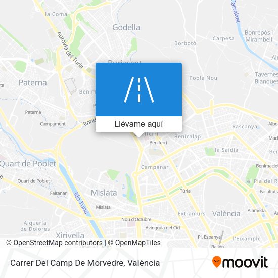 Mapa Carrer Del Camp De Morvedre