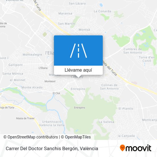 Mapa Carrer Del Doctor Sanchis Bergón