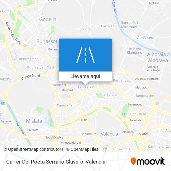 Mapa Carrer Del Poeta Serrano Clavero