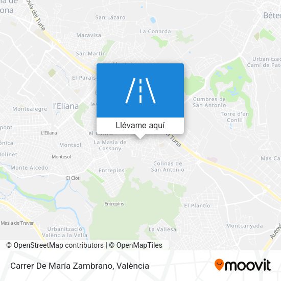Mapa Carrer De María Zambrano