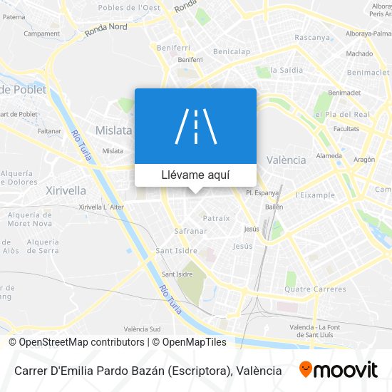 Mapa Carrer D'Emilia Pardo Bazán (Escriptora)