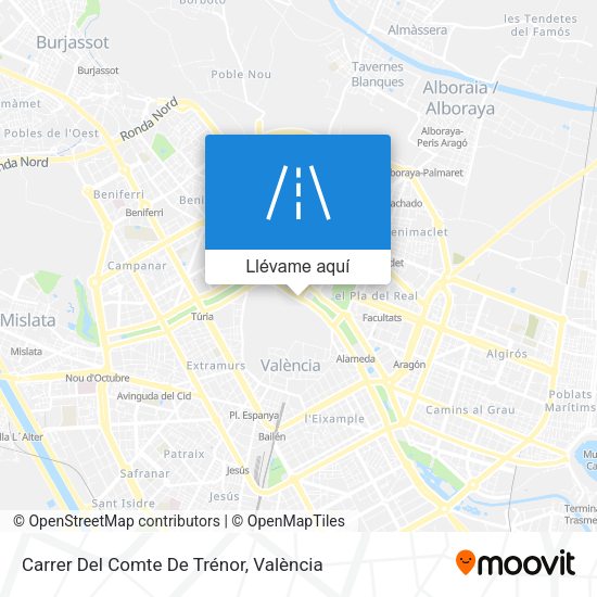 Mapa Carrer Del Comte De Trénor