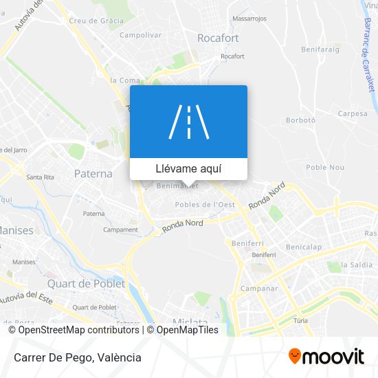 Mapa Carrer De Pego