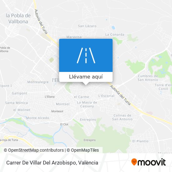 Mapa Carrer De Villar Del Arzobispo