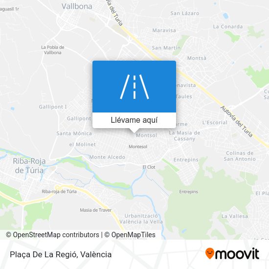 Mapa Plaça De La Regió