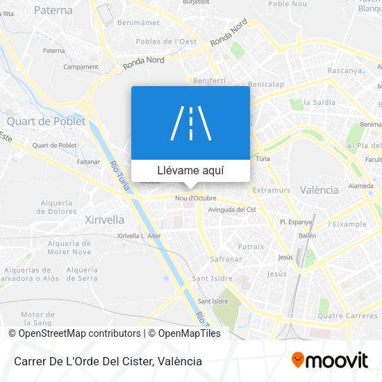Mapa Carrer De L'Orde Del Cister