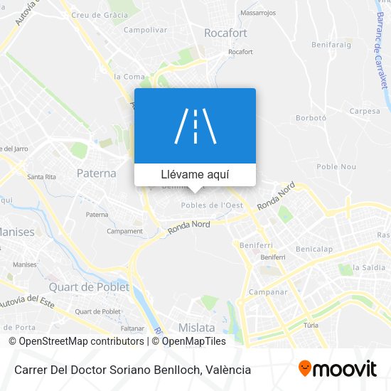 Mapa Carrer Del Doctor Soriano Benlloch