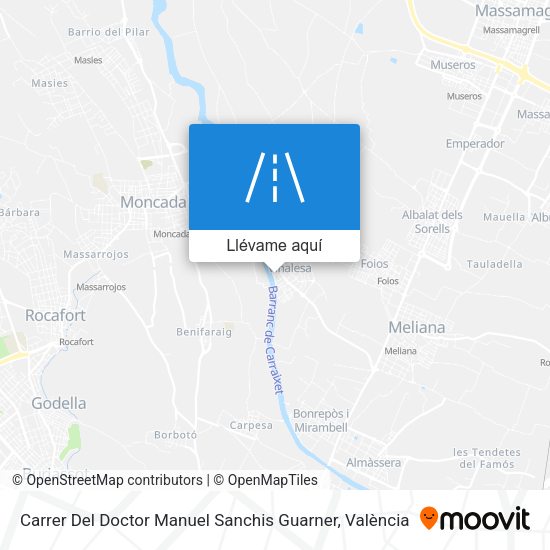Mapa Carrer Del Doctor Manuel Sanchis Guarner
