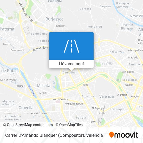 Mapa Carrer D'Amando Blanquer (Compositor)
