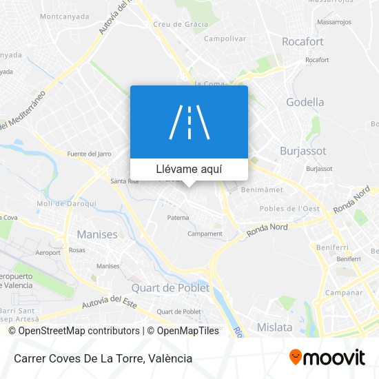 Mapa Carrer Coves De La Torre