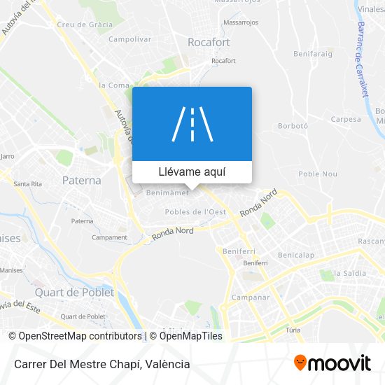 Mapa Carrer Del Mestre Chapí