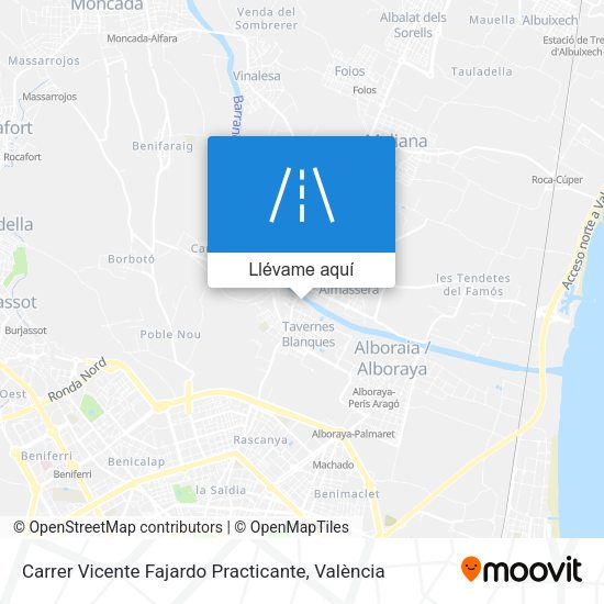 Mapa Carrer Vicente Fajardo Practicante