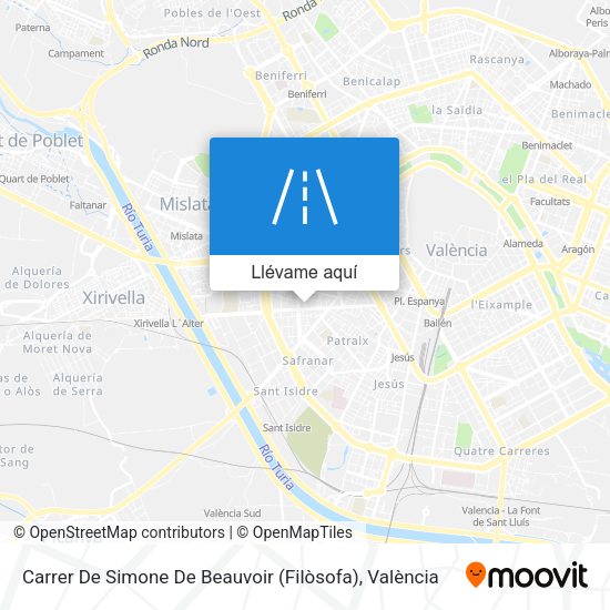 Mapa Carrer De Simone De Beauvoir (Filòsofa)