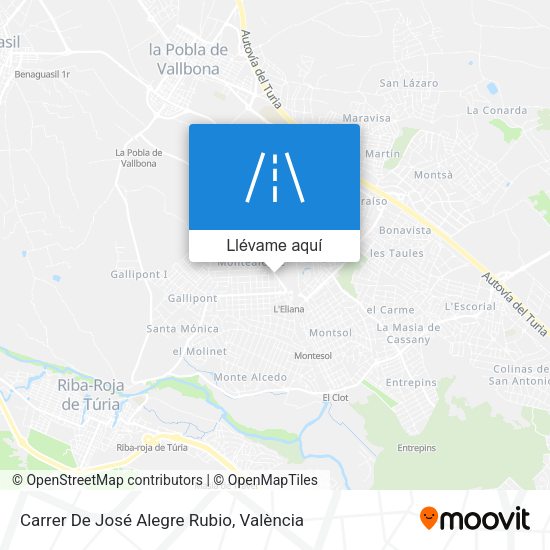 Mapa Carrer De José Alegre Rubio