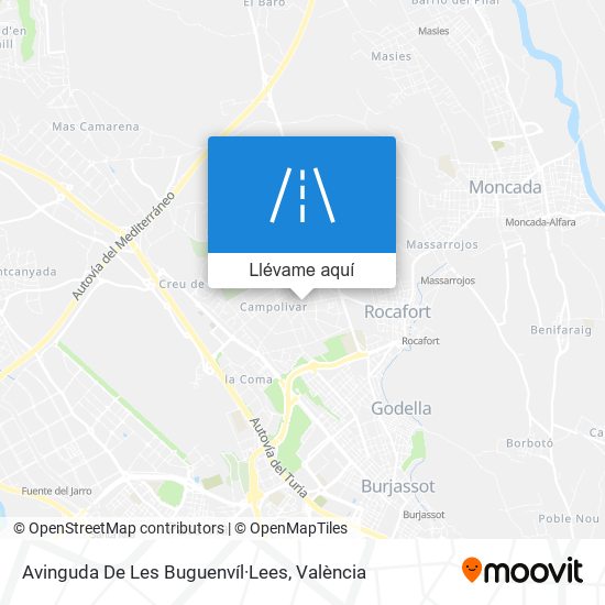 Mapa Avinguda De Les Buguenvíl·Lees