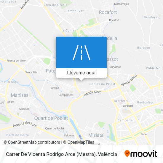 Mapa Carrer De Vicenta Rodrigo Arce (Mestra)