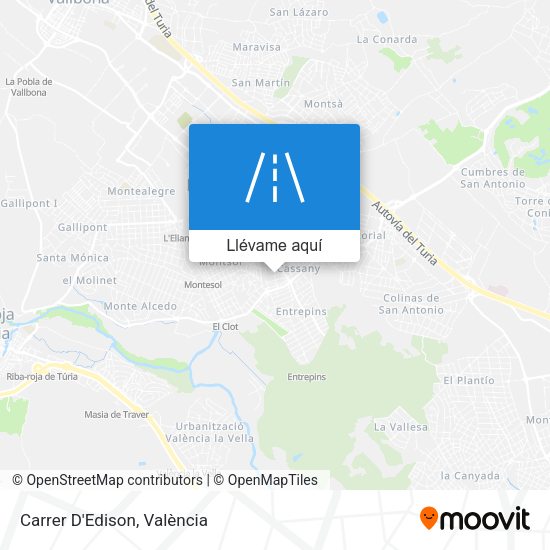 Mapa Carrer D'Edison