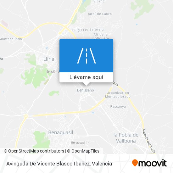Mapa Avinguda De Vicente Blasco Ibáñez