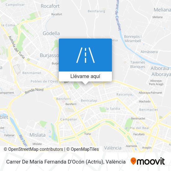 Mapa Carrer De María Fernanda D'Ocón (Actriu)