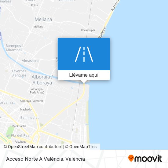 Mapa Acceso Norte A València