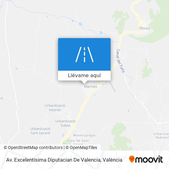 Mapa Av. Excelentísima Diputacian De Valencia
