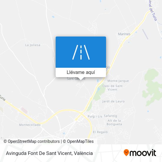 Mapa Avinguda Font De Sant Vicent