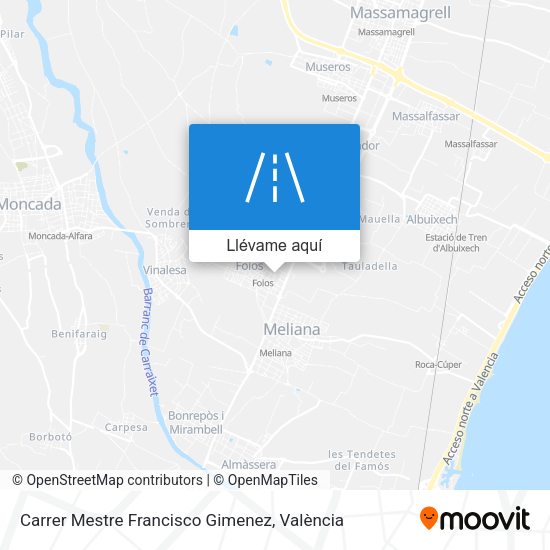 Mapa Carrer Mestre Francisco Gimenez