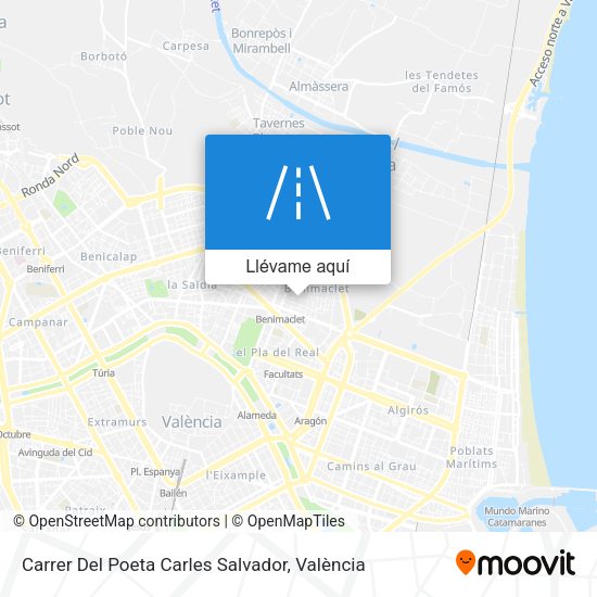Mapa Carrer Del Poeta Carles Salvador