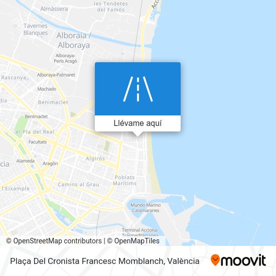Mapa Plaça Del Cronista Francesc Momblanch