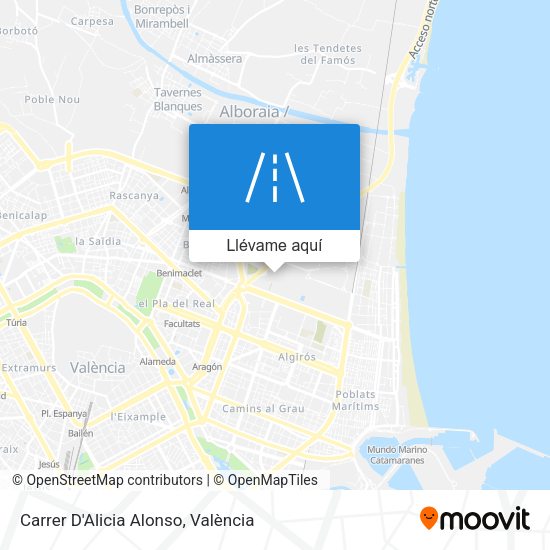 Mapa Carrer D'Alicia Alonso