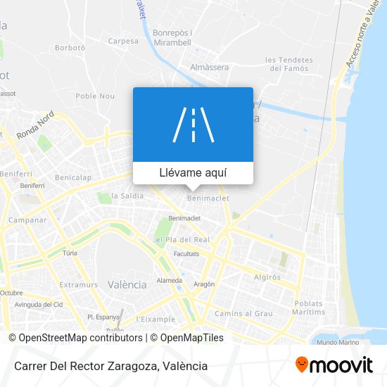 Mapa Carrer Del Rector Zaragoza