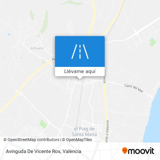 Mapa Avinguda De Vicente Ros