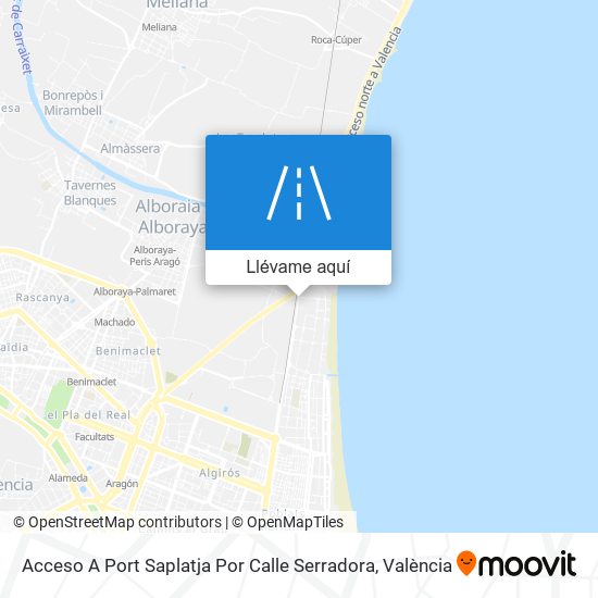 Mapa Acceso A Port Saplatja Por Calle Serradora