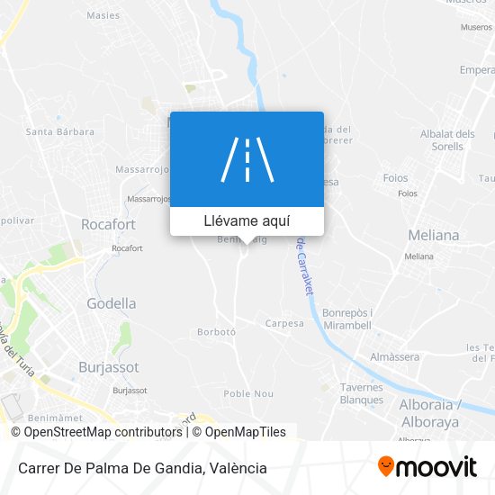 Mapa Carrer De Palma De Gandia