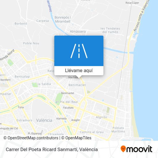 Mapa Carrer Del Poeta Ricard Sanmartí