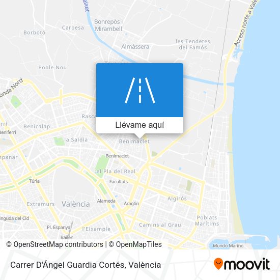Mapa Carrer D'Ángel Guardia Cortés