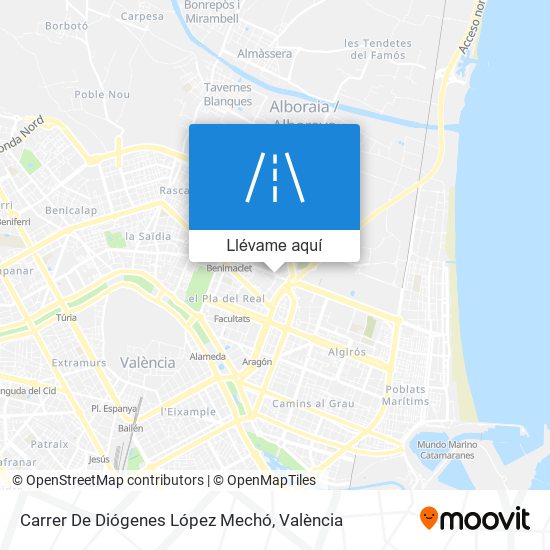 Mapa Carrer De Diógenes López Mechó