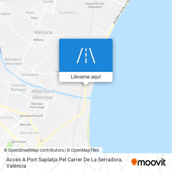 Mapa Accés A Port Saplatja Pel Carrer De La Serradora