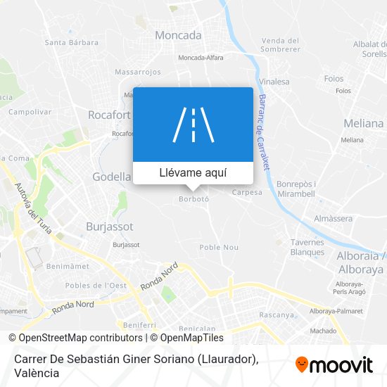 Mapa Carrer De Sebastián Giner Soriano (Llaurador)