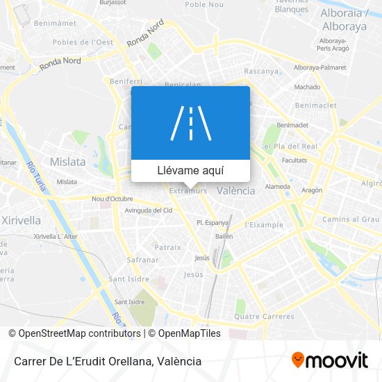 Mapa Carrer De L’Erudit Orellana