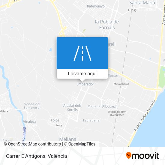 Mapa Carrer D'Antígons