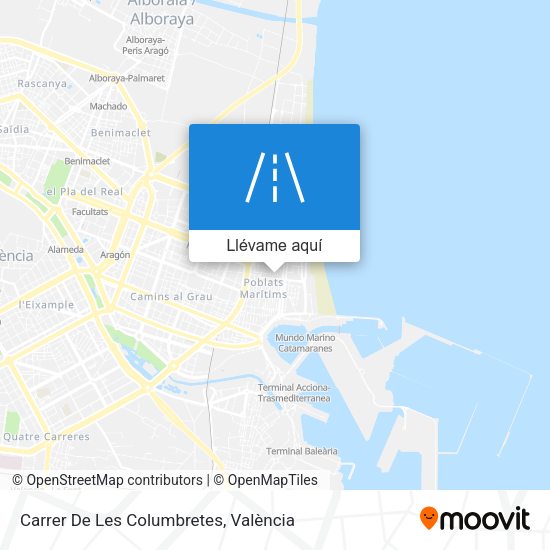 Mapa Carrer De Les Columbretes