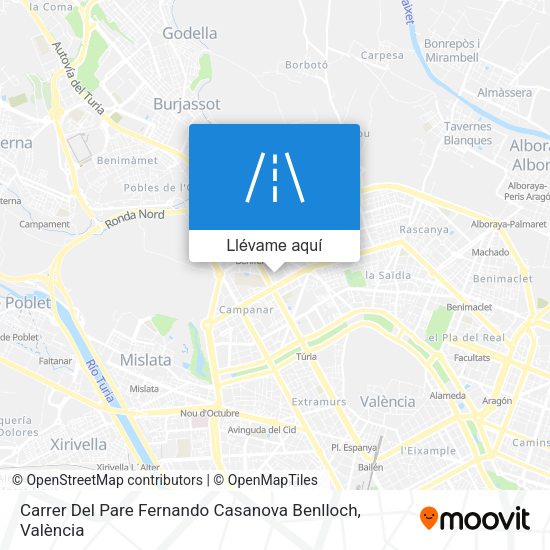 Mapa Carrer Del Pare Fernando Casanova Benlloch