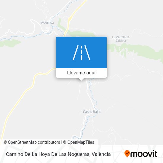 Mapa Camino De La Hoya De Las Nogueras