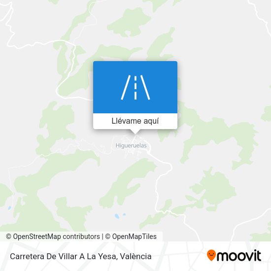 Mapa Carretera De Villar A La Yesa