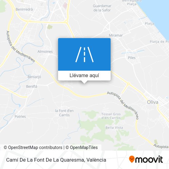 Mapa Camí De La Font De La Quaresma