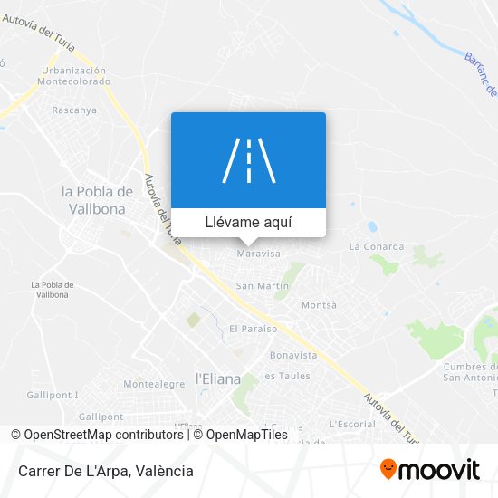 Mapa Carrer De L'Arpa