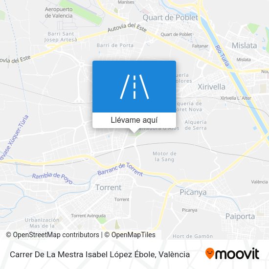 Mapa Carrer De La Mestra Isabel López Ébole